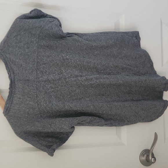 Madewell Henley Gray Women's Shortsleeve V-neck Top XS Comfy Casual - Picture 4 of 5